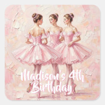 cumpleaños de bailarina rosa coqueta