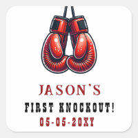 Cumpleaños de boxeo Rumble First Knockout Rojo