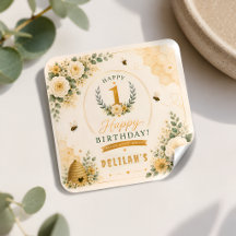 Cumpleaños de la dulce abeja de miel