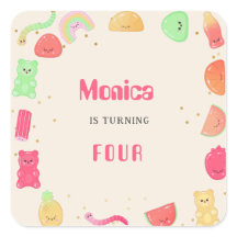 Cumpleaños de los dulces kawaii gummi