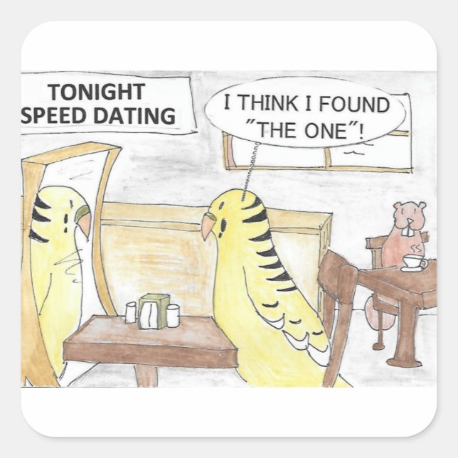 Pegatina Cuadrada Cumpleaños, el camino del paracaídas (Anverso)