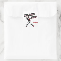 Cumpleaños Rojo Negro de Béisbol Gracias