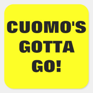 Pegatina Cuadrada Cuomo debe irse