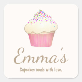 Pegatina Cuadrada Cupcake Baker Bakery Chef