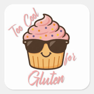 Pegatina Cuadrada Cupcake Cool