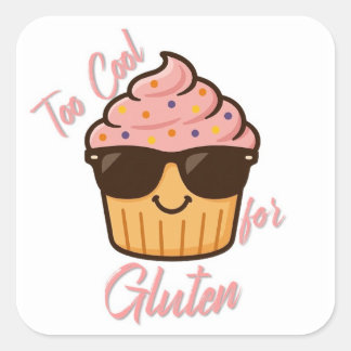 Pegatina Cuadrada Cupcake Cool