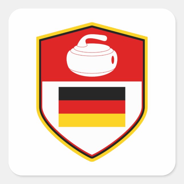 Pegatina Cuadrada Curando el baño de piedra de deporte de hielo (Anverso)