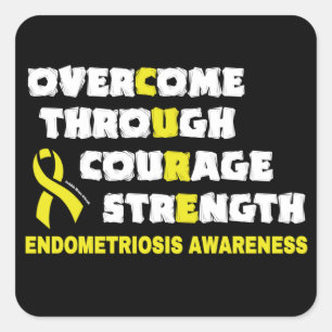 Pegatina Cuadrada CURE...Endometriosis