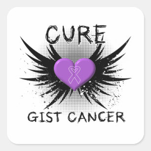 Pegatina Cuadrada Cure GIST Cancer