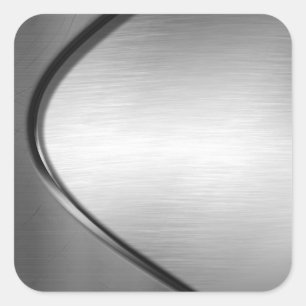 Pegatina Cuadrada Curvy Brushed Pegatinas de aspecto Metalizado