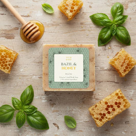 Pegatina Cuadrada Custom Business Sticker for Handmade Soap