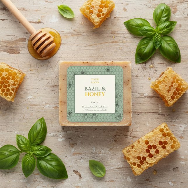 Pegatina Cuadrada Custom Business Sticker for Handmade Soap (Subido por el creador)