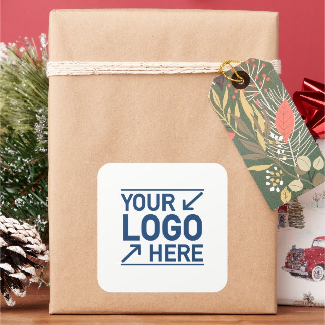 Pegatina Cuadrada Custom Logo Business Packaging Brand Personalized (Vacaciones)