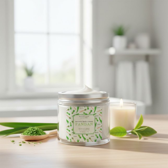 Pegatina Cuadrada Custom Pandan Restore Body Cream Square Sticker (Subido por el creador)