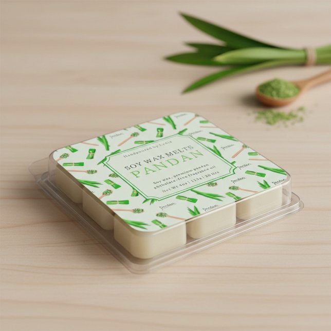 Pegatina Cuadrada Custom Pandan Wax Melts Square Sticker (Subido por el creador)