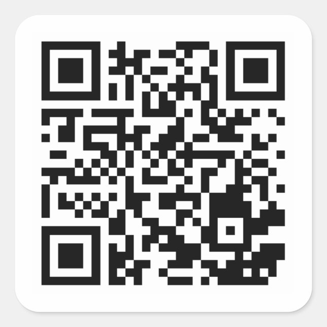 Pegatina Cuadrada Custom QR Code Classic Round Sticker Sheet (Anverso)