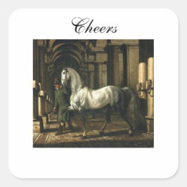 Pegatina Cuadrada Custom Wine Stickers