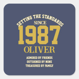 Pegatina Cuadrada Customizable Birthday gift