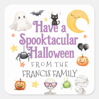 Pegatina Cuadrada Cuta Spooktacular Halloween