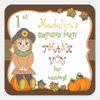 Cute Fall Harvest Doll Primer Cumpleaños Gracias N