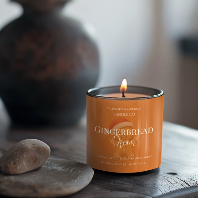 Pegatina Cuadrada Cute Gingerbread Man Christmas Candle Label (Subido por el creador)