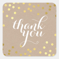 CUTE GRACIAS USTED SEAL moderno oro confetti eco k