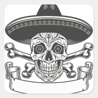 Pegatina Cuadrada Cute Happy Halloween Stikers