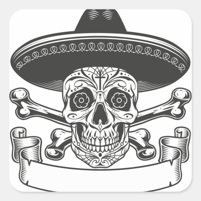 Pegatina Cuadrada Cute Happy Halloween Stikers (Anverso)