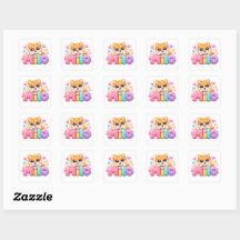 Cute Kawaii Milo Nombre Perro Pastel Rosa Brillant