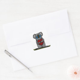 Pegatina Cuadrada Cute Koala Bear