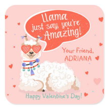 Cute Llama Valentine