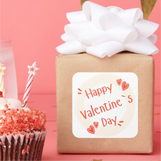 Pegatina Cuadrada Cute Love Sticker for Valentine’s Day