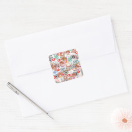 Pegatina Cuadrada Cute Motivacional – Cita Positiva Kawaii 