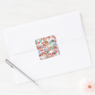 Pegatina Cuadrada Cute Motivacional – Cita Positiva Kawaii 