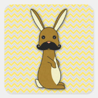 Cute Mustache Bunny Personalizado