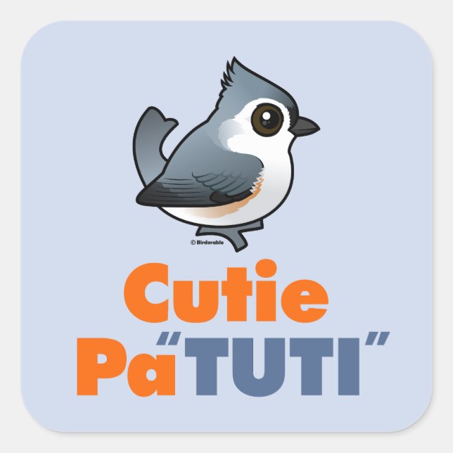Pegatina Cuadrada Cute PaTUTI (Anverso)