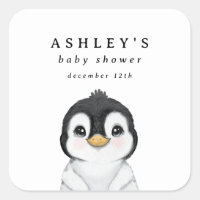 Cute Penguin Winter Baby Shower