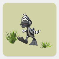 Cute Personalizado Zebra Duck