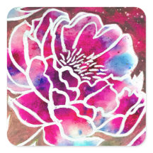 Cute rosa Dahlia Girly Bonito Floral acuarela