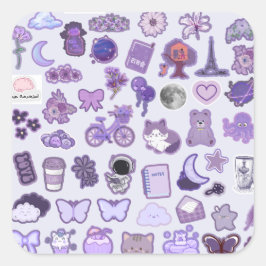 Pegatina Cuadrada Cute Stickers 