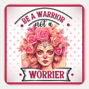 Pegatina Cuadrada Cute Sugar Skull