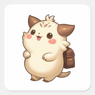 Pegatina Cuadrada Cute Tiny Adventurer Character Sticker Sheet