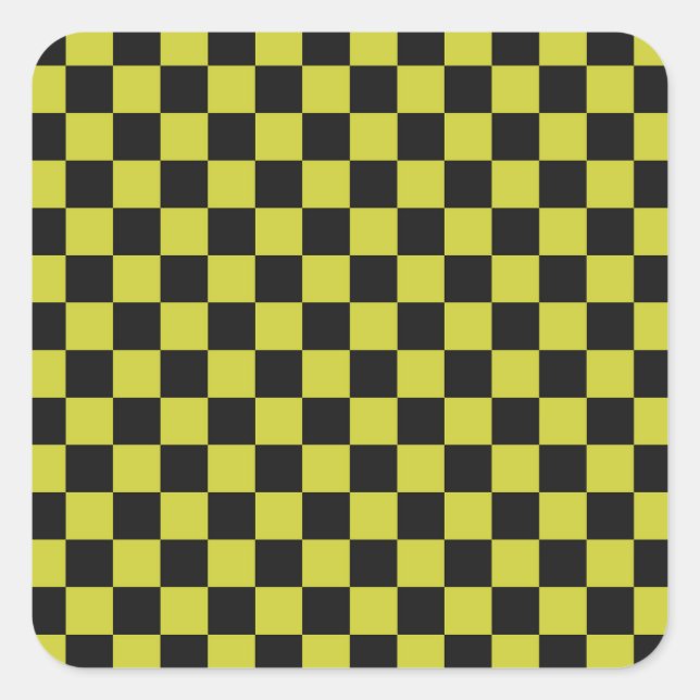 Pegatina Cuadrada Cyber lyme checkerboard pattern (Anverso)