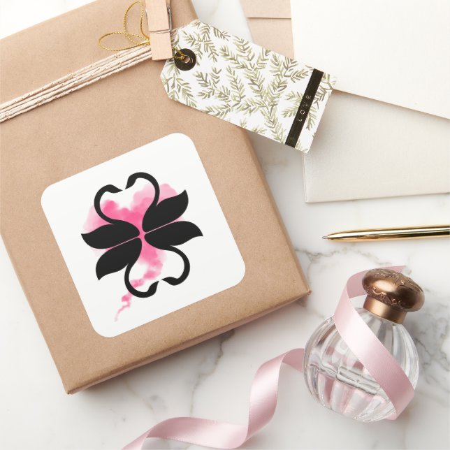 Pegatina Cuadrada Cygnes Autocollant (Regalar)