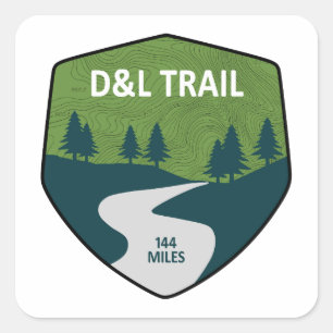 Pegatina Cuadrada D&L Trail Pennsylvania