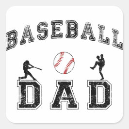 Pegatina Cuadrada DAD de béisbol