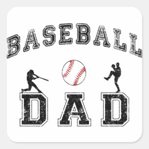 Pegatina Cuadrada DAD de béisbol