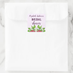 Pegatina Cuadrada Dahlia Bridal Shower