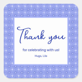 Pegatina Cuadrada Dahlia flores: Pegatinas Fiestas personalizados