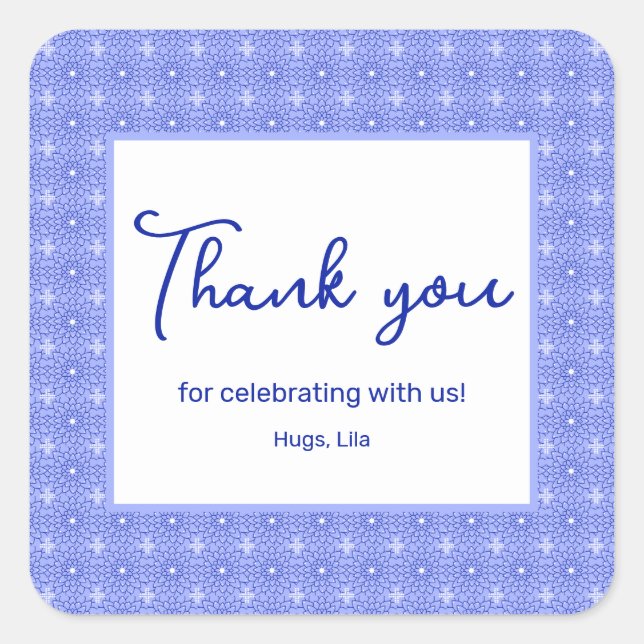 Pegatina Cuadrada Dahlia flores: Pegatinas Fiestas personalizados (Anverso)